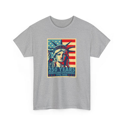 lady liberty 250th anniversary t-shirt | america semiquicentennial tee