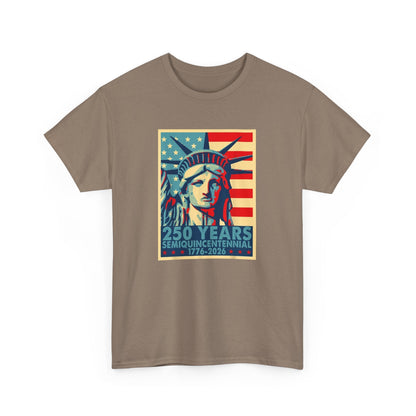 lady liberty 250th anniversary t-shirt | america semiquicentennial tee