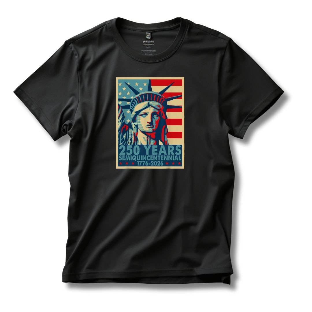 lady liberty 250th anniversary t-shirt | america semiquicentennial tee