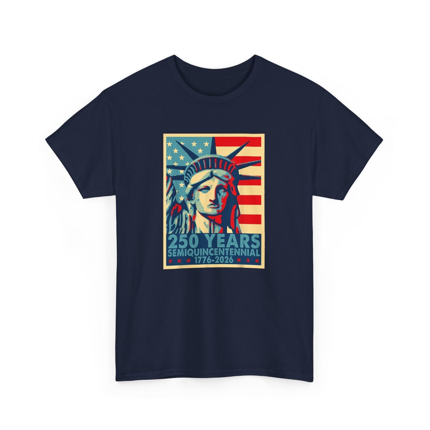 lady liberty 250th anniversary t-shirt | america semiquicentennial tee