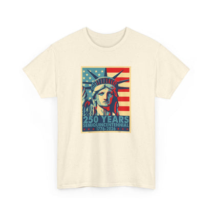 lady liberty 250th anniversary t-shirt | america semiquicentennial tee