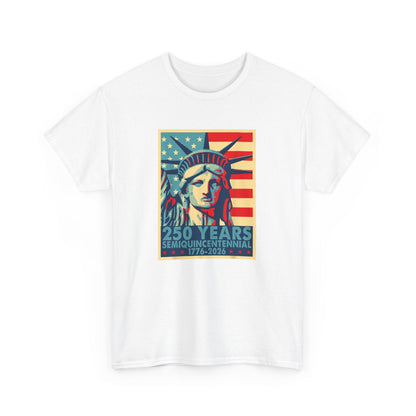 lady liberty 250th anniversary t-shirt | america semiquicentennial tee