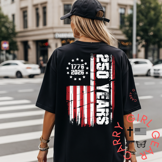 america 250th anniversary patriotic t-shirt | distressed flag graphic tee